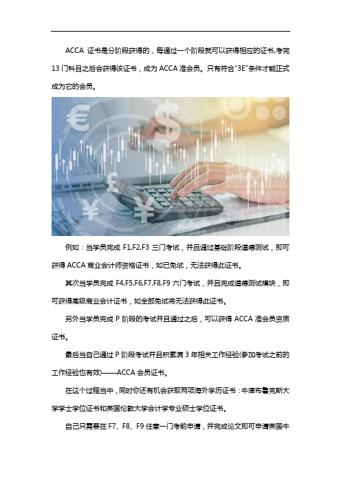 acca考多少门才有证书