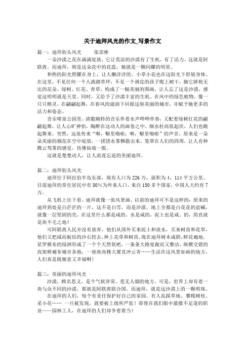 关于迪拜风光的作文_写景作文