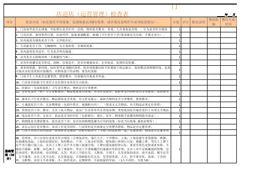 1、药店门店巡店(运营管理)检查表