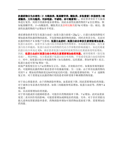 水溶性抗菌药物