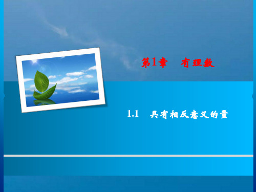 第1章 1.1 具有相反意义的量ppt课件
