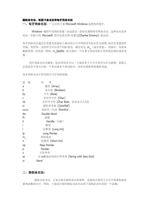骆驼命名法