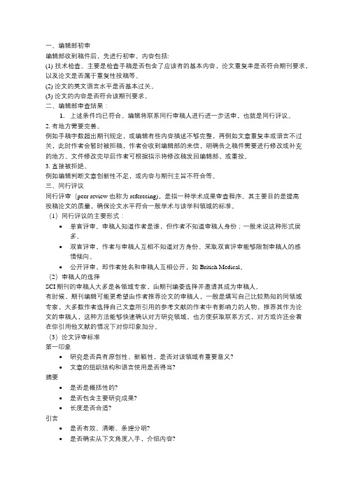 期刊论文审稿流程