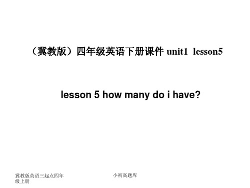 冀教英语三起点四年级上HowmanyDoIhaveppt课件1