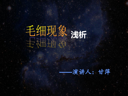 毛细现象浅析  ppt课件