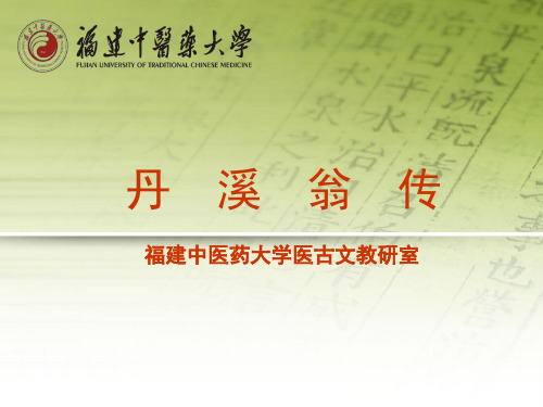 丹溪翁传