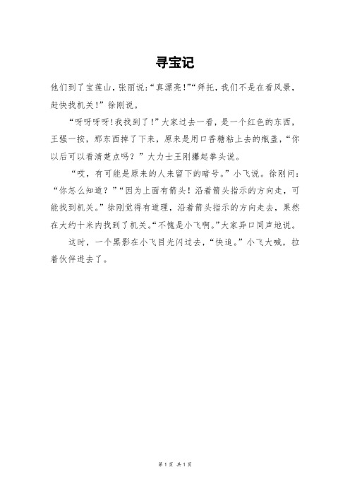 寻宝记_四年级作文_1