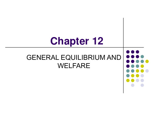 CH12 GENERAL EQUILIBRIUM AND WELFARE(微观经济学-( 南开大学 Lee, Junqing))