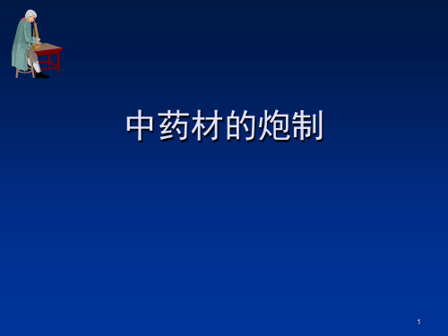 中药的炮制PPT参考幻灯片