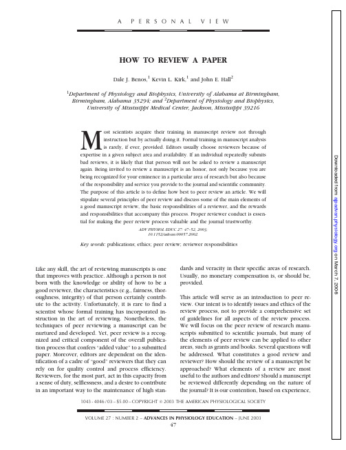 HowTo Review A Paper