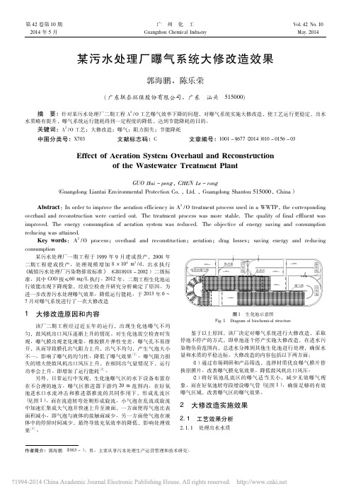某污水处理厂曝气系统大修改造效果