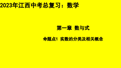 实数的分类及相关概念