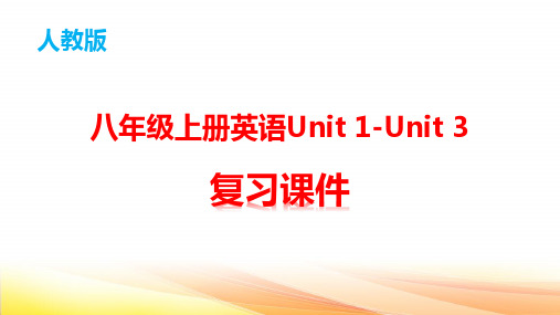 人教版八年级上册英语Unit 1-Unit 3复习课件(共80张PPT)