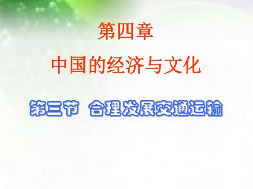 星球地理八年级上册第四章第三节 合理发展交通运输(共27张PPT)