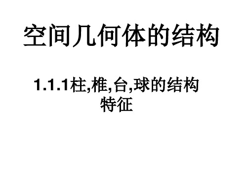 1.1.1柱,椎,台,球的结构特征