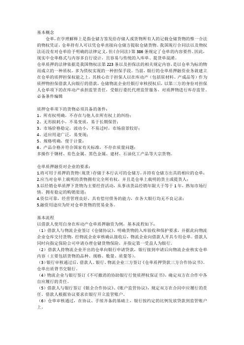 仓单质押融资