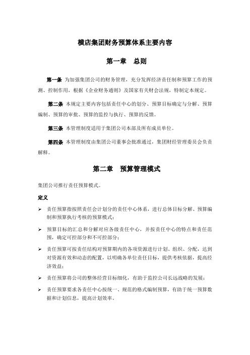 横店集团财务预算体系主要内容9-2修改.doc