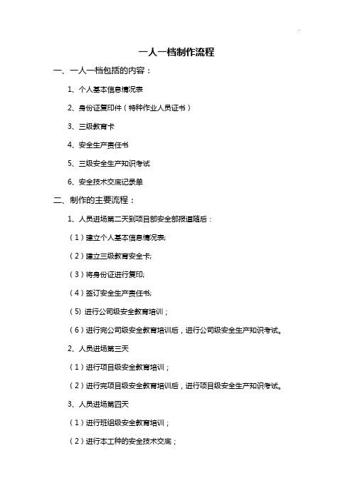 一人一档制作步骤