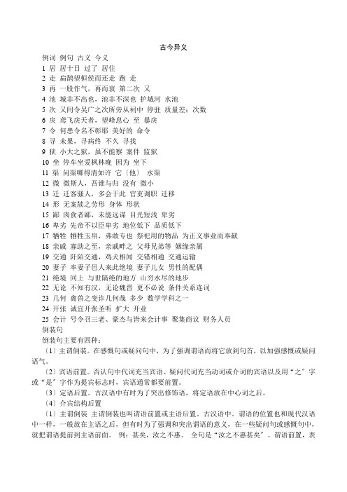 2010年中考文言文资料一本全(免费精品资料)