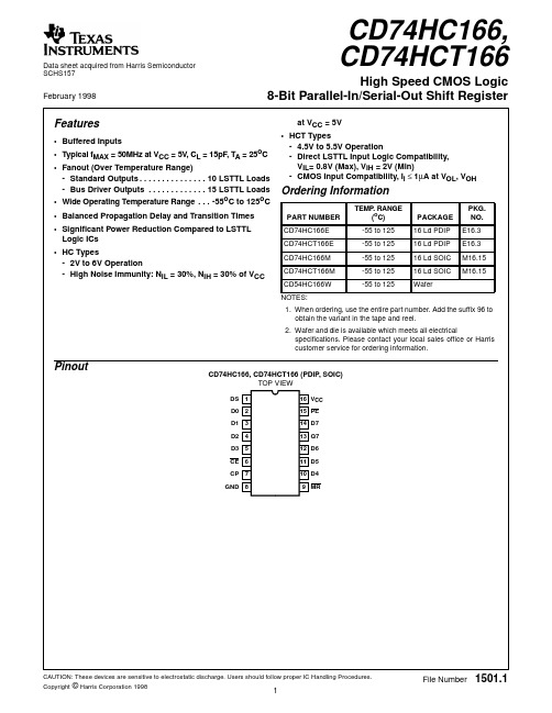 CD74HC166中文资料