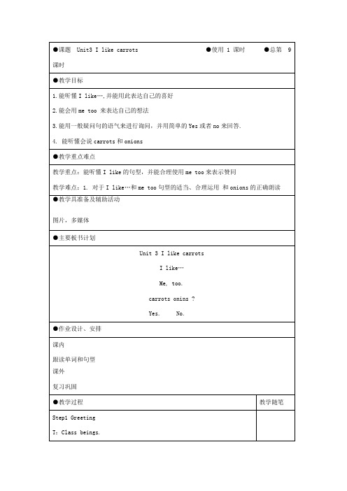 译林版小学英语1bunit3ilike