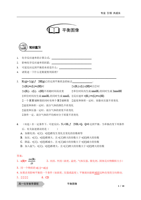 高中化学-平衡图像(教师版)