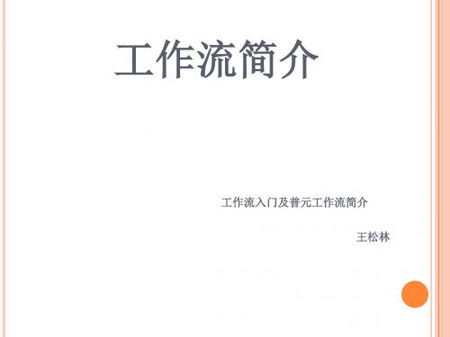 工作流基本概念介绍及普元工作流简介 共18页