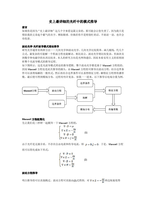 史上最详细的光纤模式推导