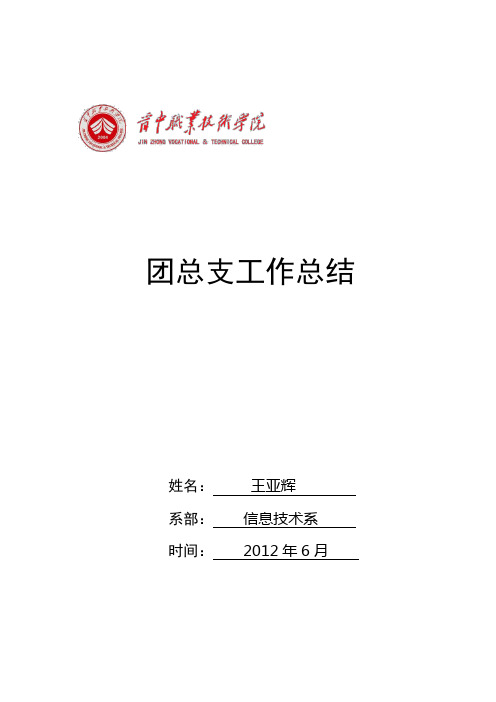 2012年团总支工作总结(含封皮)