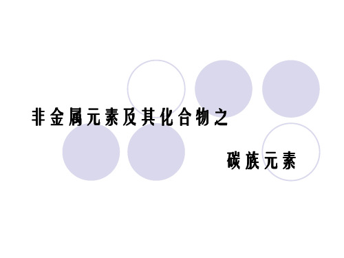 高三碳族资料素复习.ppt
