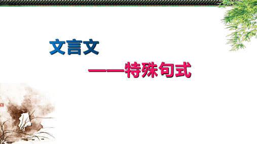 高考文言文精讲：特殊句式