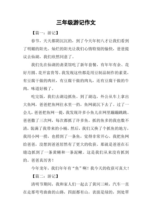 三年级游记作文