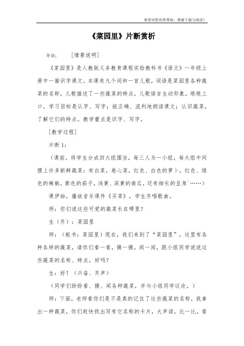 《菜园里》片断赏析_4