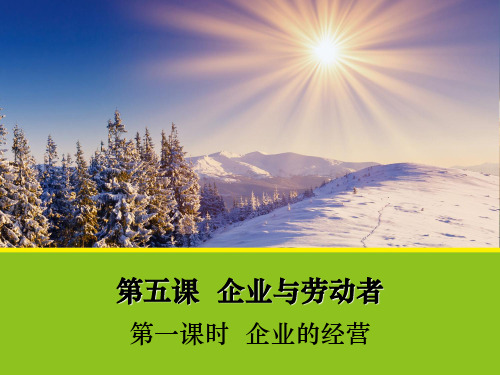 人教版企业的经营演示PPT(高中政治)1