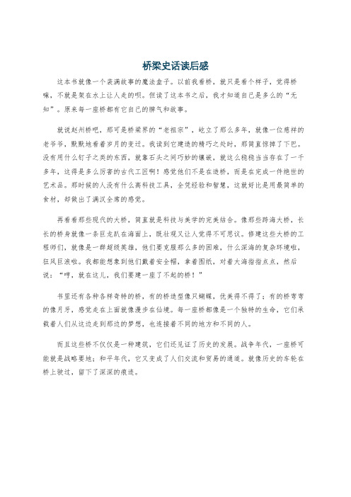 桥梁史话读后感