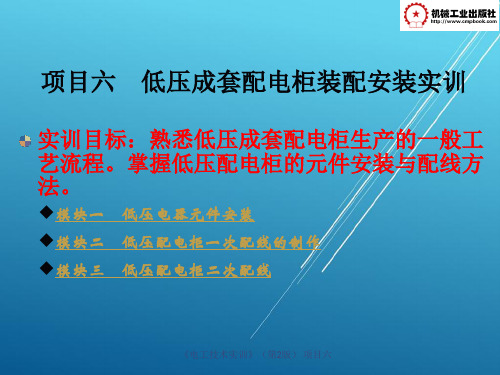电工技术实训项目六 低压成套配电柜装配实训