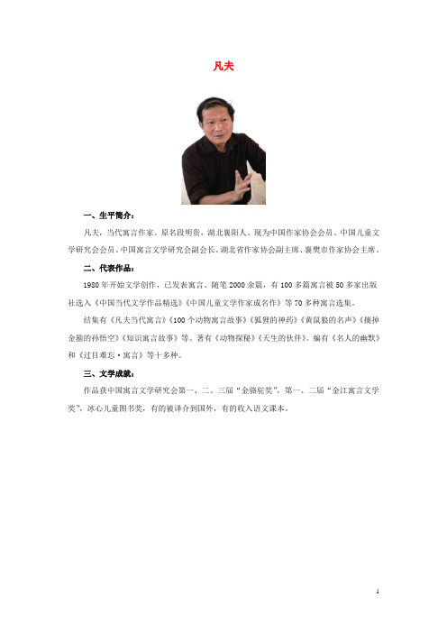 作者简介：凡夫 精品