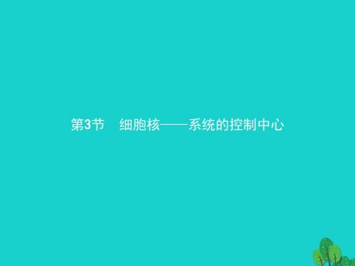 高中生物细胞的基本结构3.3细胞核——系统的控制中心课件新人教版必修一