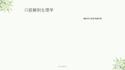 牙体解剖生理(一)课件
