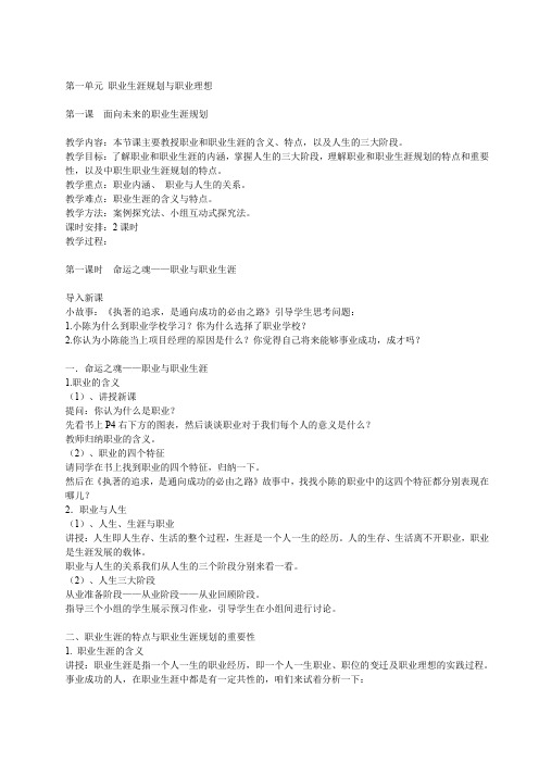 职业生涯规划培训教材