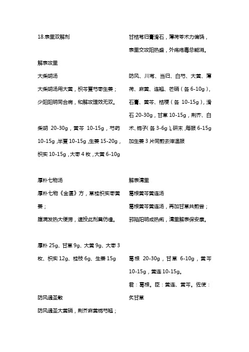 18.表里双解剂