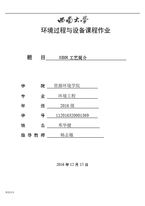 SBR工艺简介