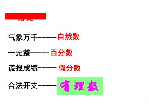 具有相反意义的量 PPT课件 5 湘教版