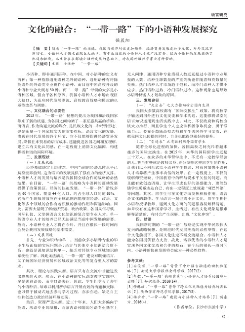 文化的融合：“一带一路”下的小语种发展探究
