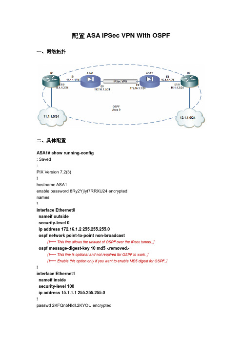 Cisco ASA OSPF配置