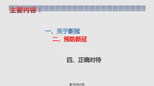 新冠肺炎讲座PPT课件