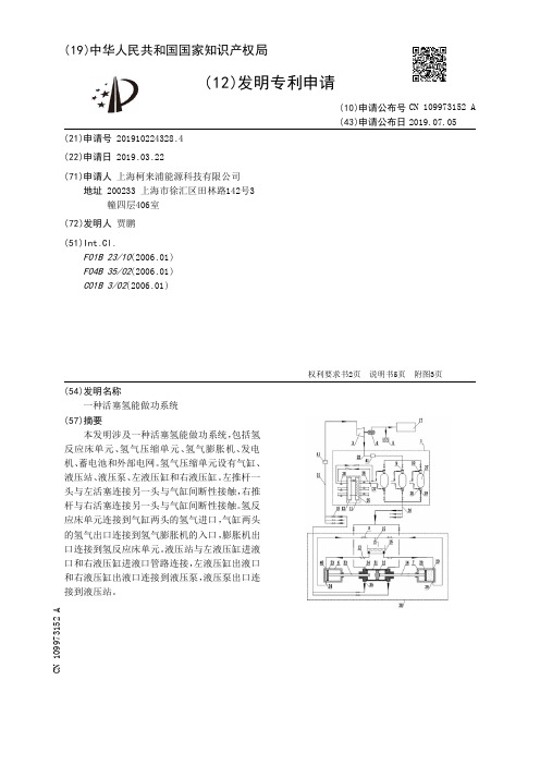 【CN109973152A】一种活塞氢能做功系统【专利】