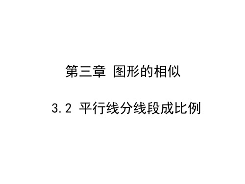 湘教版九上数学3.2平行线分线段成比例