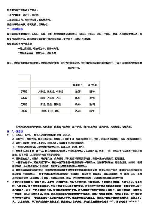 穴位的按摩、经络的敲击