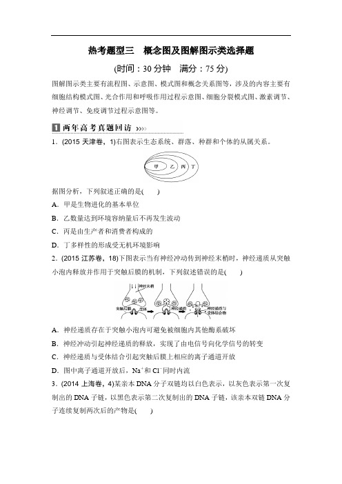 2016届二轮复习 概念图及图解图示类选择题 专题卷